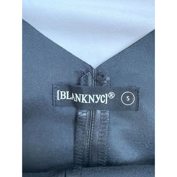 Blank NYC Close The Deal Embossed Vegan Leather Black Stud Slip Dress Size S - Picture 7 of 9